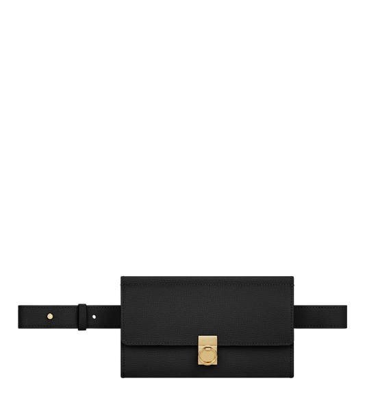 Portefeuille Numéro Sept ceinture - Noir Grainé
